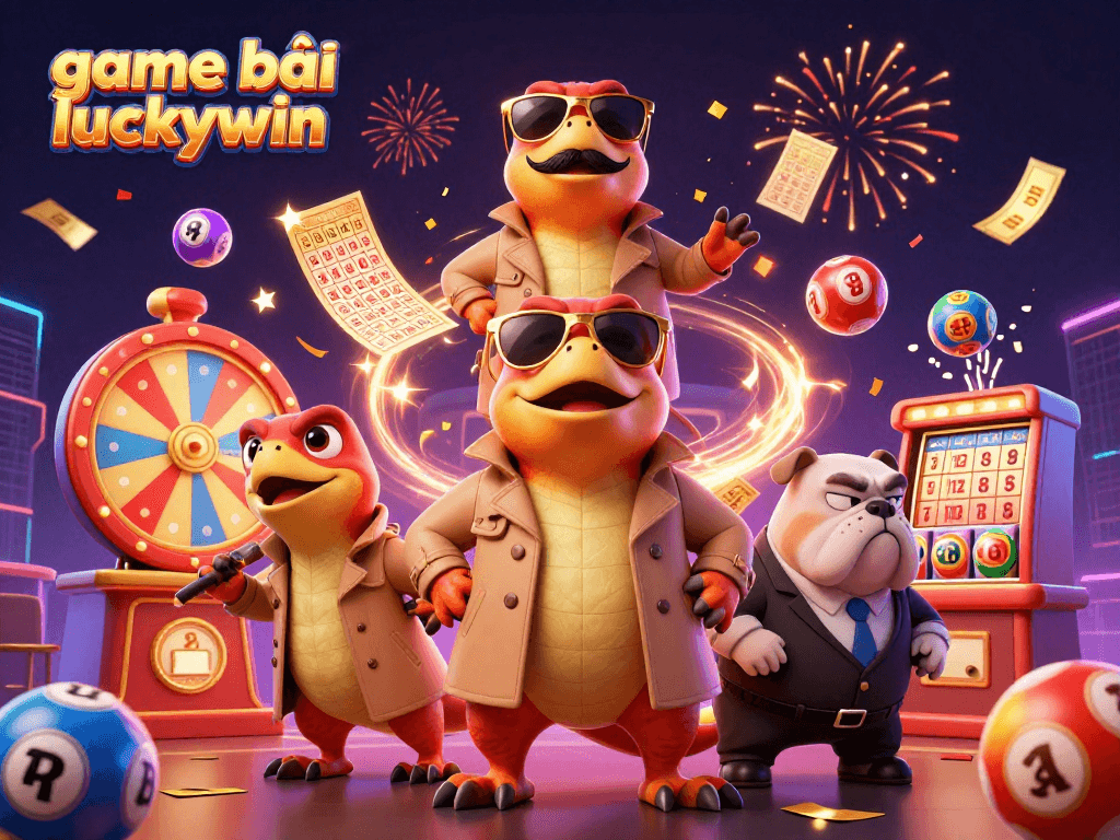 Engage with exciting game bài luckywin surrounded by vibrant casino elements.