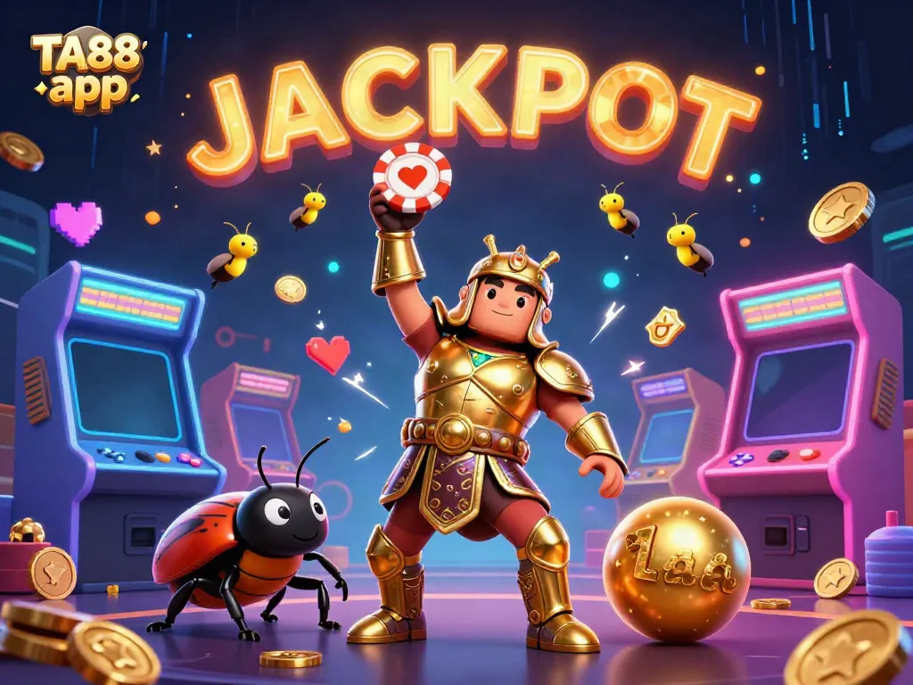 Experience thrilling gameplay with the TA88 app, featuring dynamic 3D characters and vibrant casino elements.