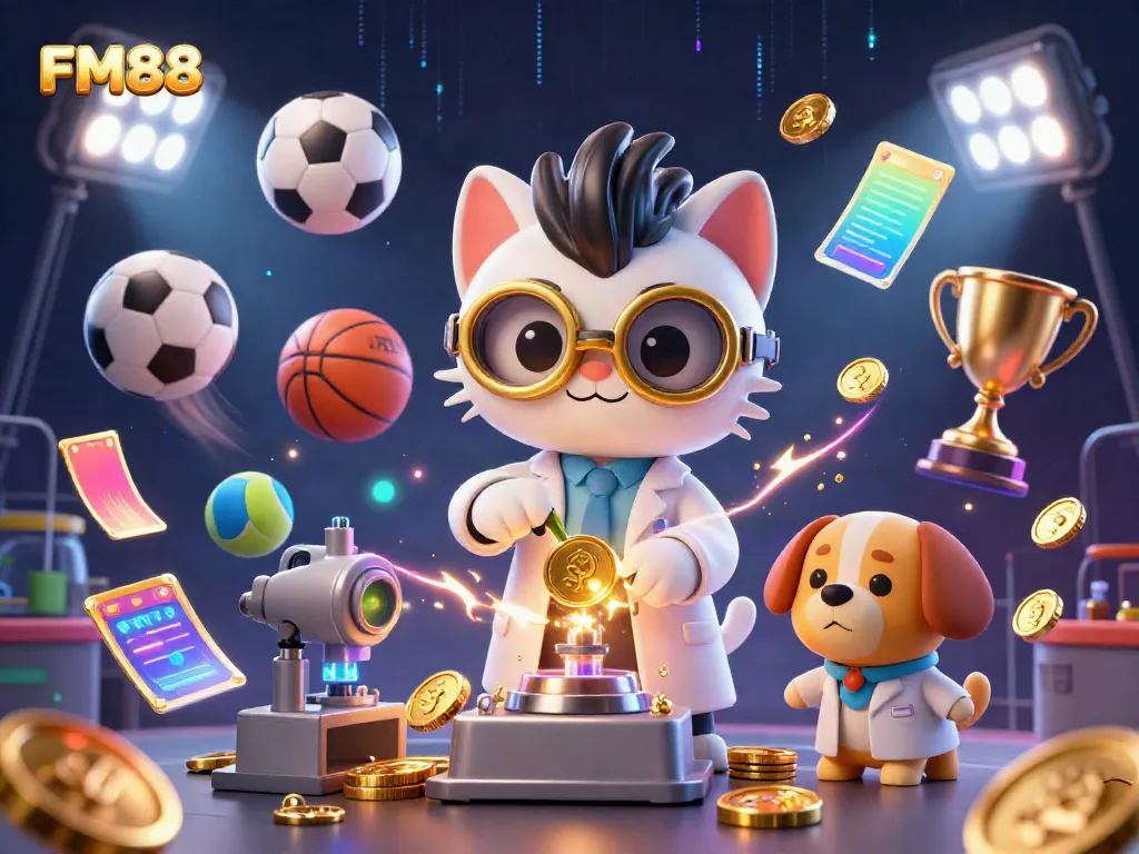 Engage in thrilling gameplay at FM88 with dynamic sports elements and exciting casino visuals.
